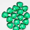 Stone : Emerald Green Quartz ( Not Natural Quartz ) Shape : Heart Dimensions : 12.5mm(L) x 12.5mm (w) Quantity : 2 Pcs.